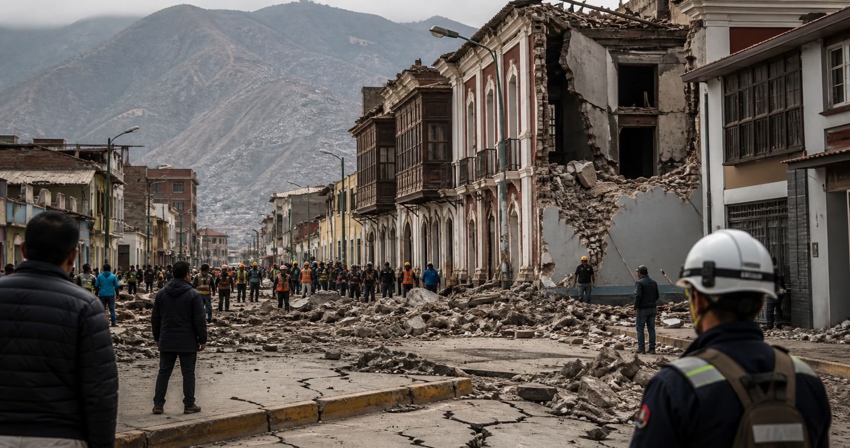 Visual representation of peru earthquake