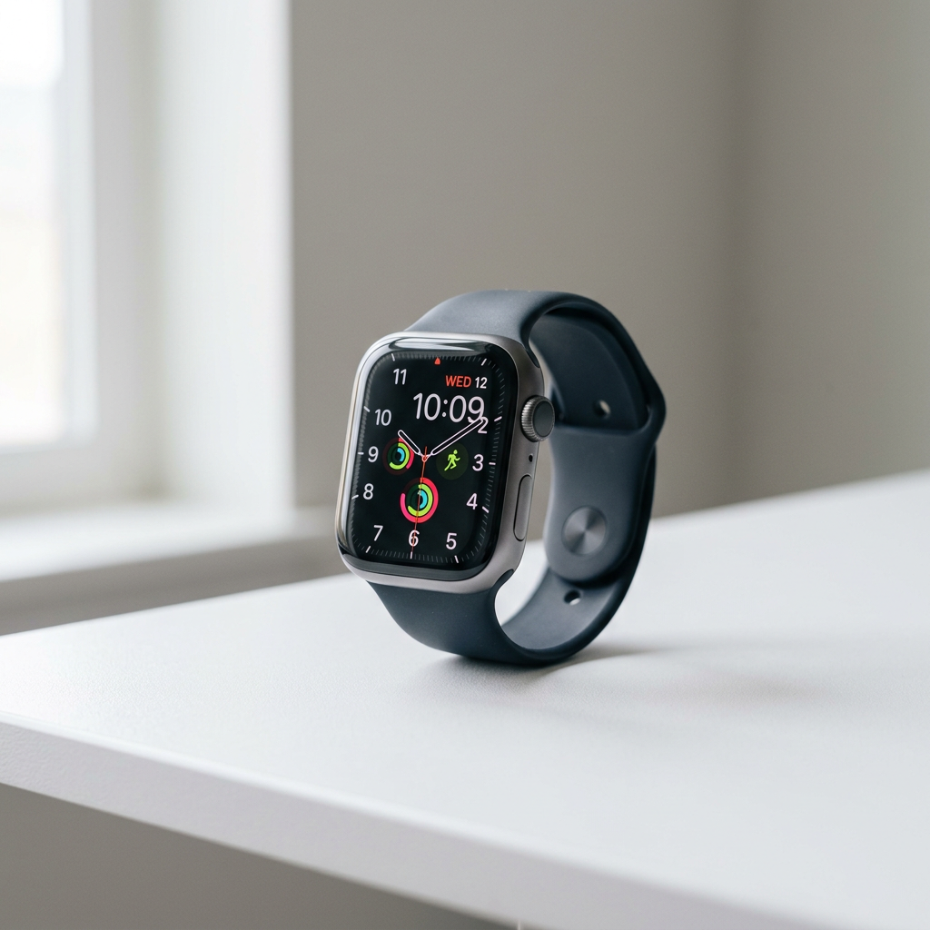 Editorial illustration for "Apple Watch Series 12: Lumen's Take on Health, AI, and Always-On Tech"
