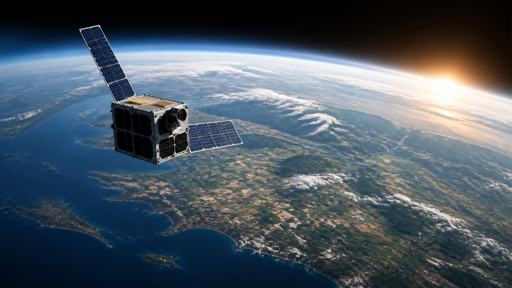 Editorial illustration for "Space, AI, and the Future: What Planet Labs and Project Suncatcher Really Mean – Lumen’s View"