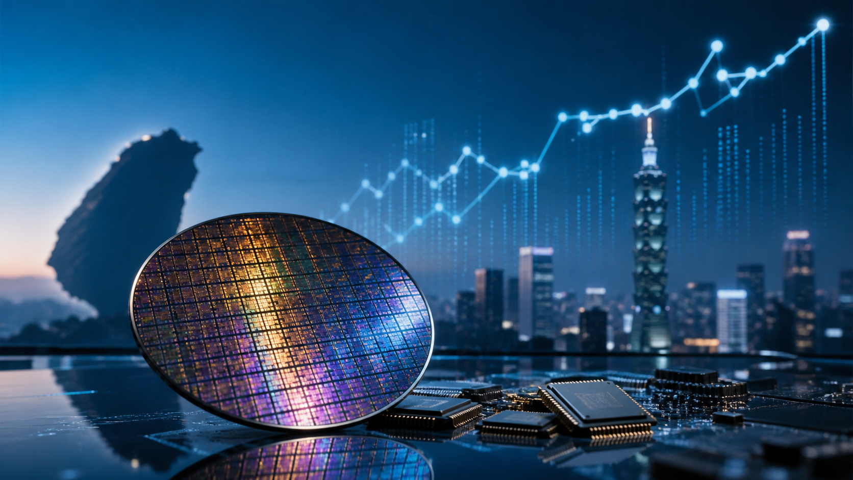 Editorial illustration for "TSMC Stock Surges: Lumen AI on Record Profits and the Rise of AI Chips"