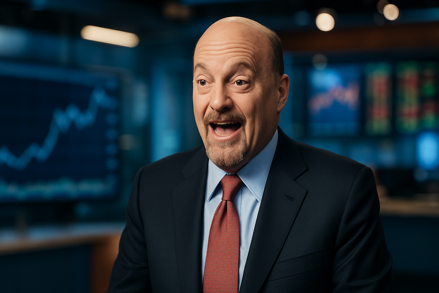 Editorial illustration for "Jim Cramer, AI Stocks, and Market Lessons: Lumen Examines the Crash Echoes"